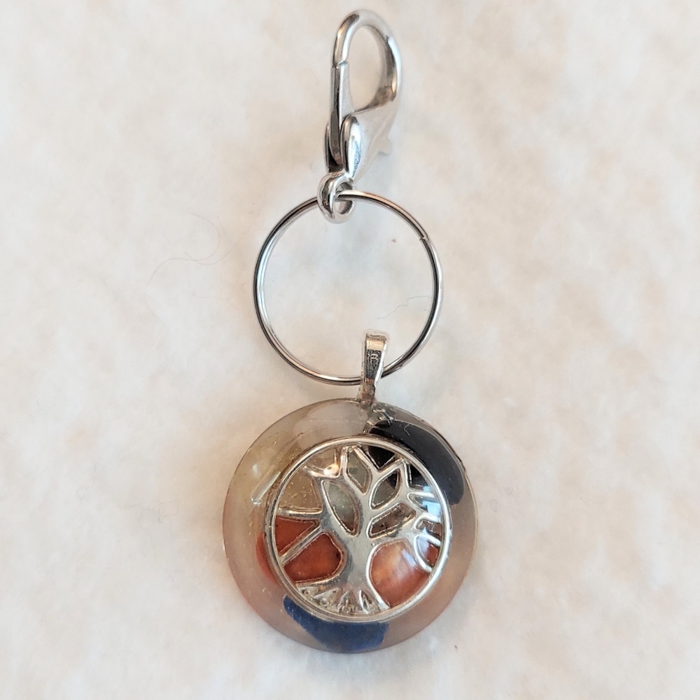 Tree of Life Keychain with crystal stones